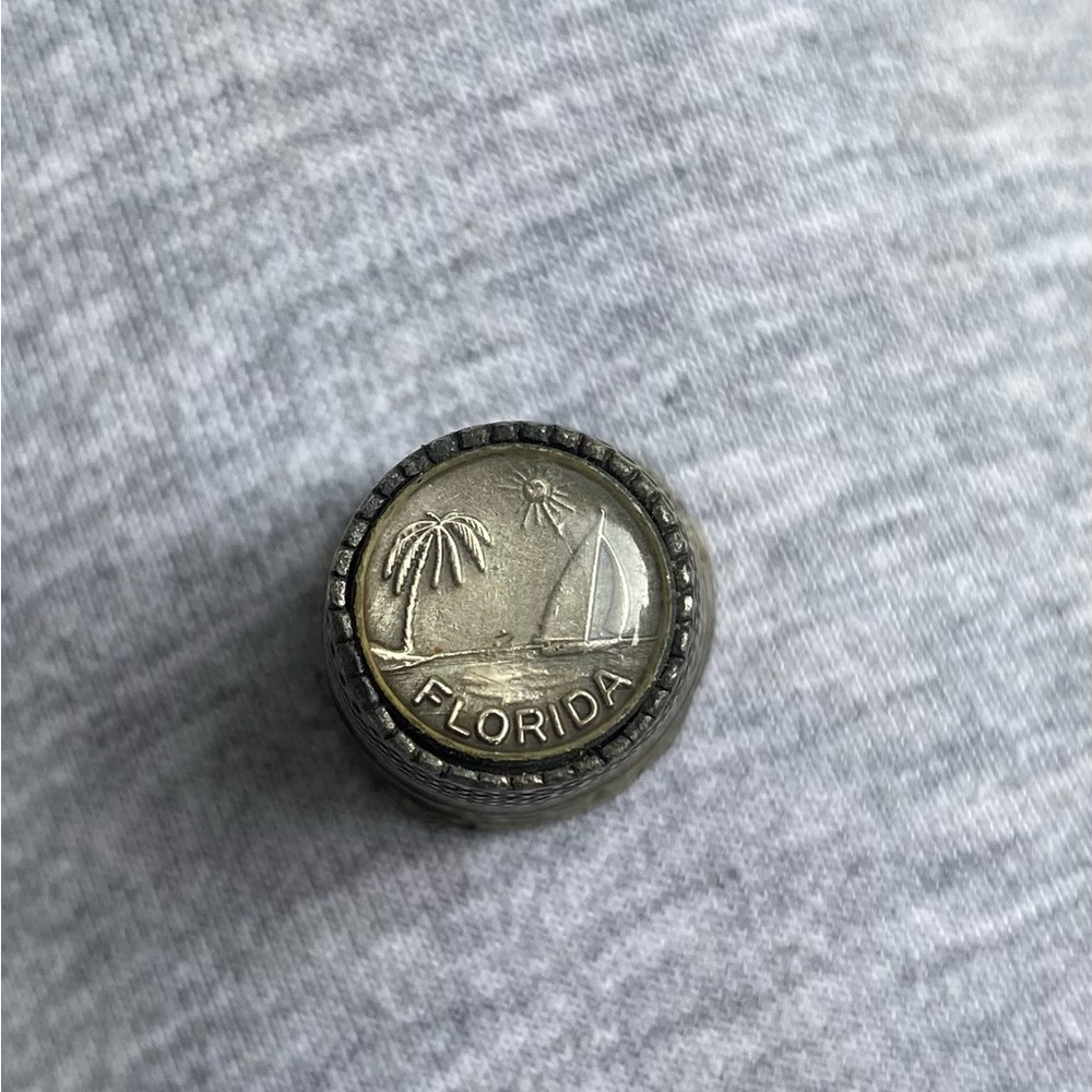 Silver Florida Keepsake Thimble